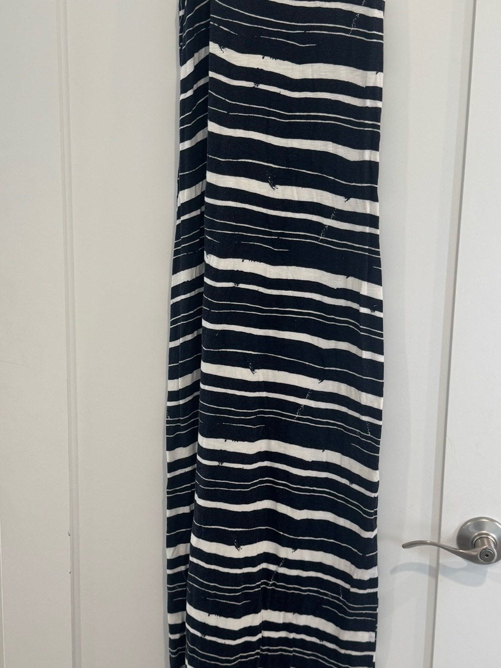 Velvet by Graham & Spencer Navy and White Striped Maxi Dress